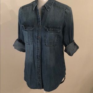 Denim button down